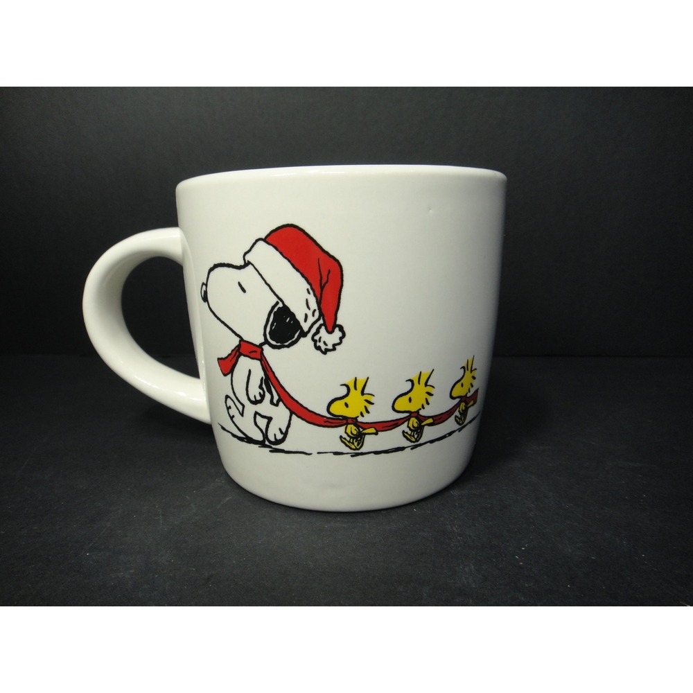 Peanuts Snoopy Woodstock Christmas Stoneware Mug Modern Gourmet Foods 2019 White